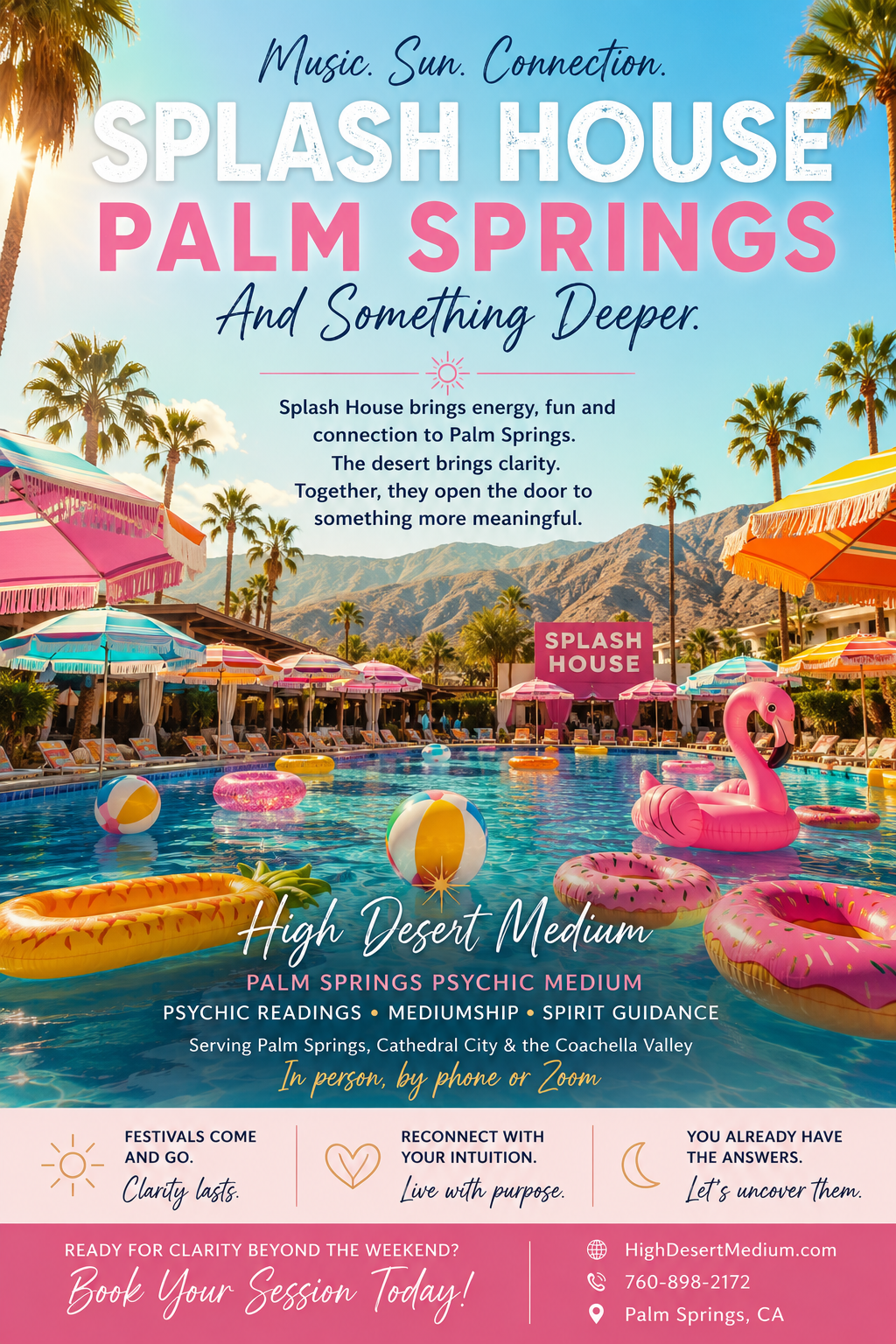 Palm Springs Splash House spiritual energy desert nightlife intuition wellness