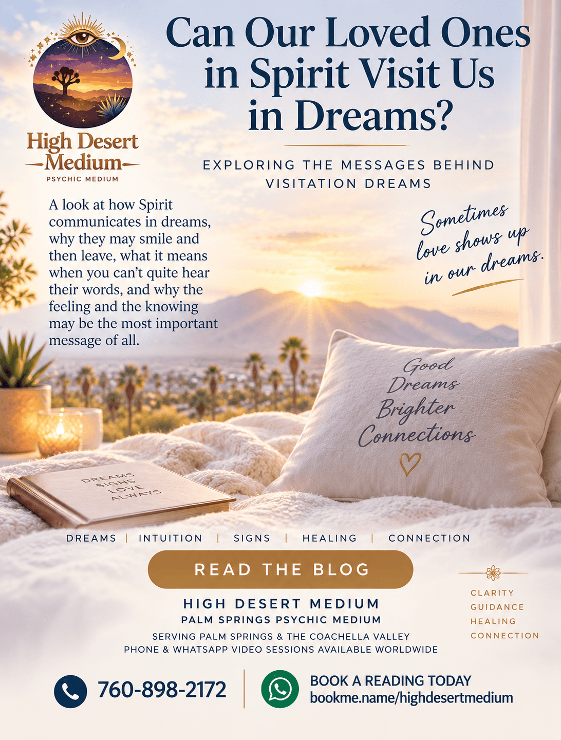 Loved ones in Spirit visit dreams, communicating through feelings, knowing and meaningful visitation dreams with High Desert Medium.